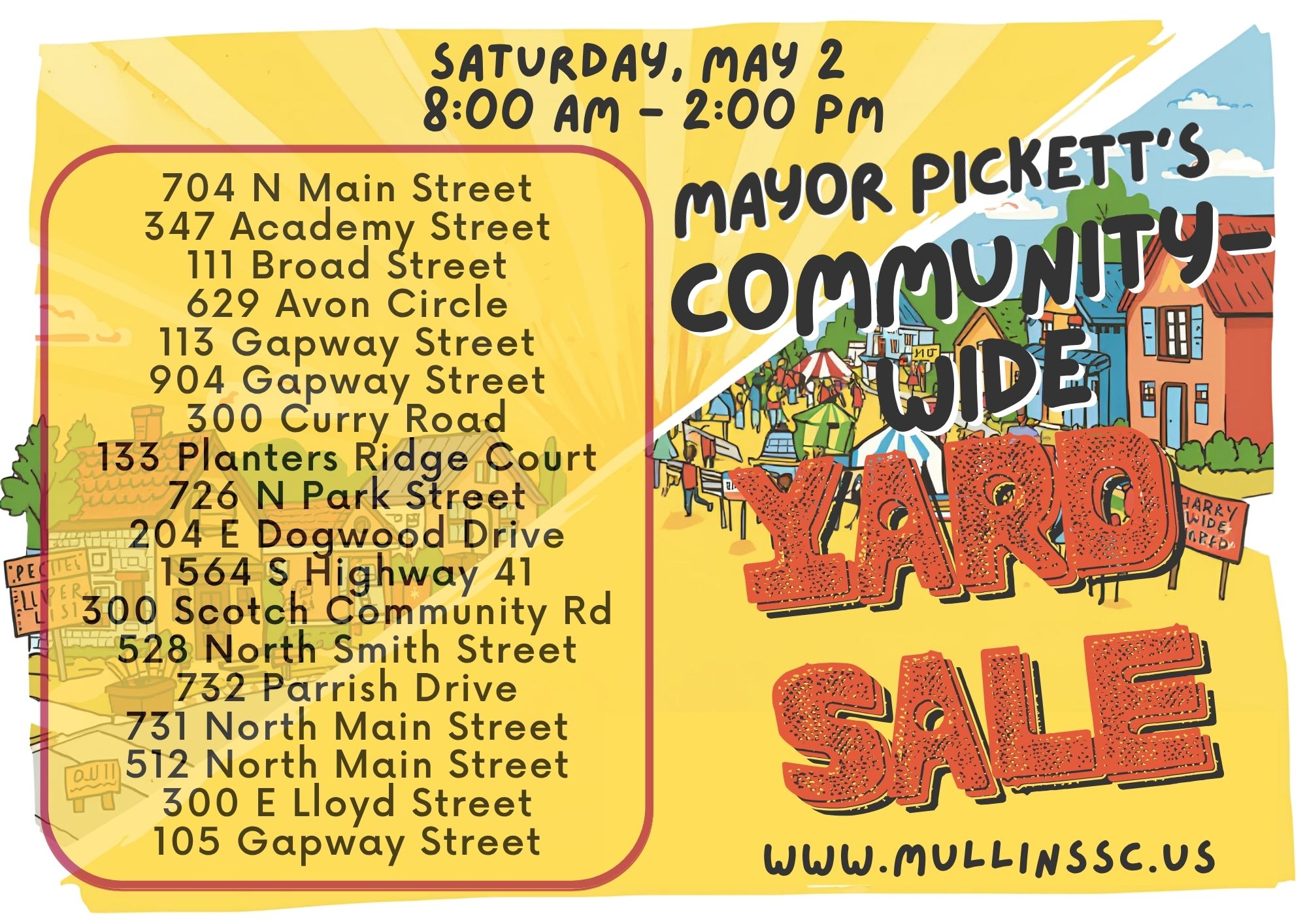 Community Wide Yard Sale List